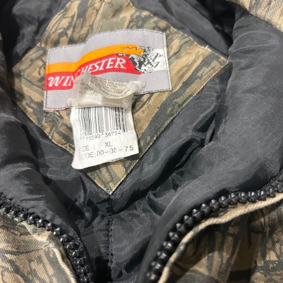 Winchester‎ VTG Insulated Coverall Camo Hunting Outdoors Workwear Jumpsuit XL - Picture 1 of 16